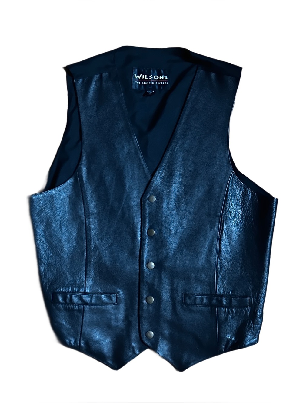 Wilson ~ The Leather Expert ~ Vintage ~ Men’s Medium ~ Black ~ Leather Coat Vest